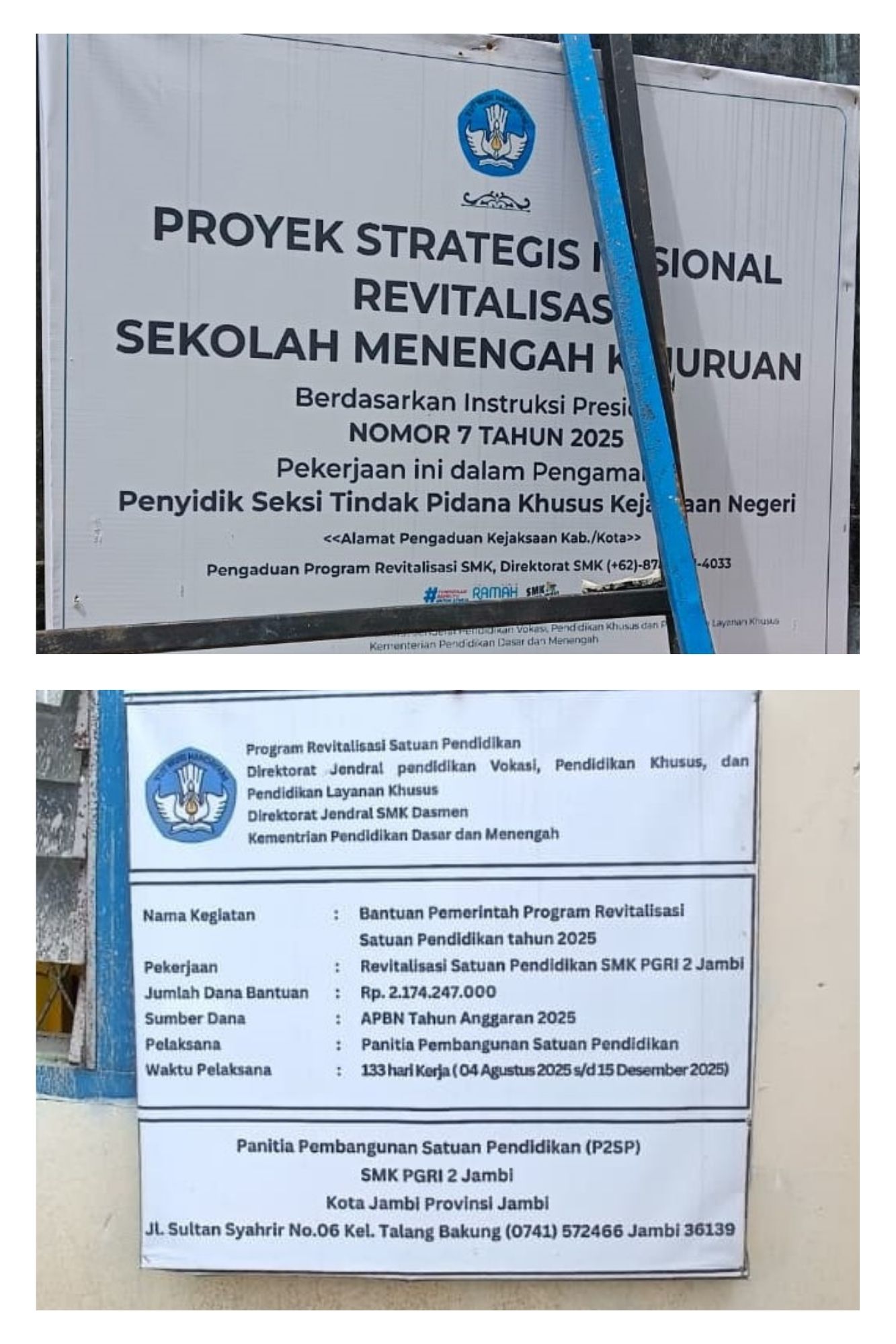 CATUT NAMA JAKSA DEMI TUTUPI PROYEK MOLOR 2,1 MILIAR, KEBOHONGAN KEPSEK SMK PGRI 2 JAMBI DITELANJANGI L.I.M.B.A.H.!