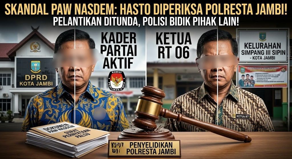 Gara-Gara Dugaan Dokumen Palsu RT, Langkah Hasto Menuju DPRD Kota Jambi Terjegal Proses Hukum.