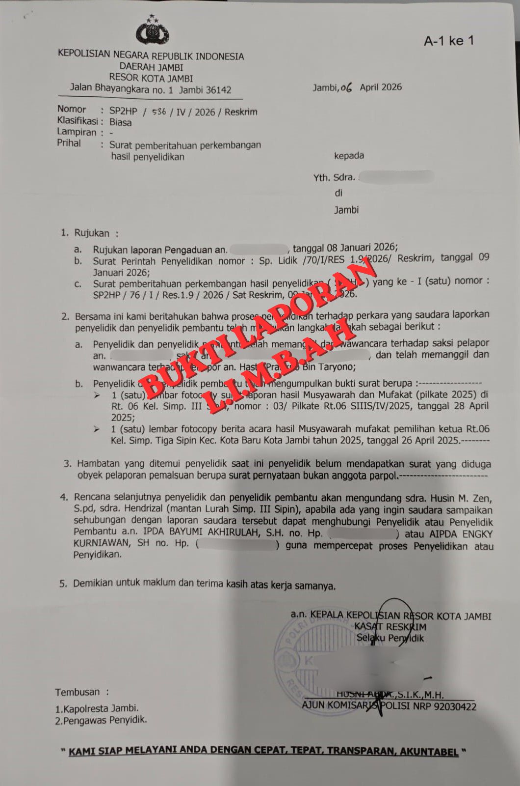 Skakmat! Polisi Kejar Dokumen Palsu RT, Budi Harto: Siapapun Beking Hasto Pratikno Akan Kami Sikat!