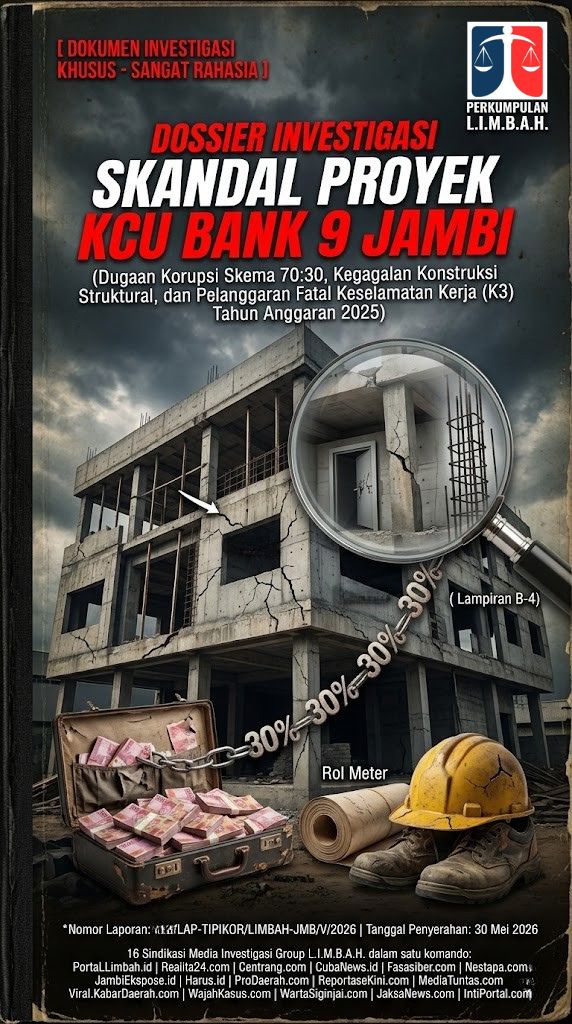 Jejak Gelap Skema 70:30 di Bank 9 Jambi: Siapa Saja yang Menikmati Potongan Proyek KCU?