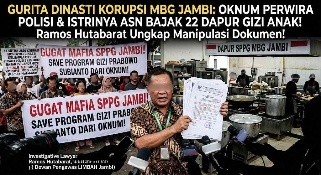 Lapor Pak Presiden! Program Gizi Nasional di Jambi Diduga Dibajak ‘Bisnis Keluarga’ Oknum Perwira Polri dan ASN