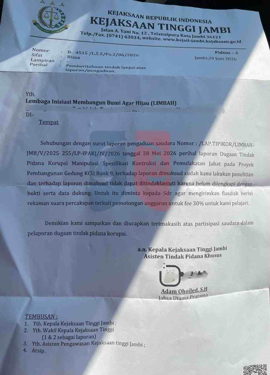 Membedah Sandi “70:30”: Dugaan Aliran Dana Bank 9 Jambi Mengalir ke Direksi hingga Pengusaha Tambang