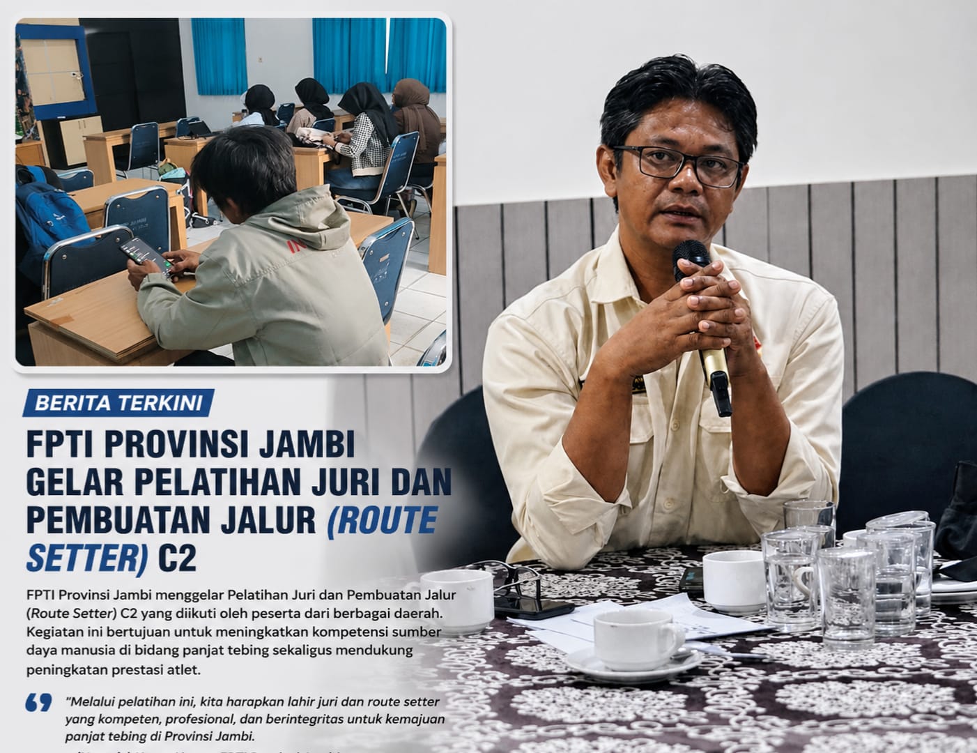 Menuju Kejuaraan Berkualitas, FPTI Jambi Gelar Pelatihan Juri dan Pembuatan Jalur SDM