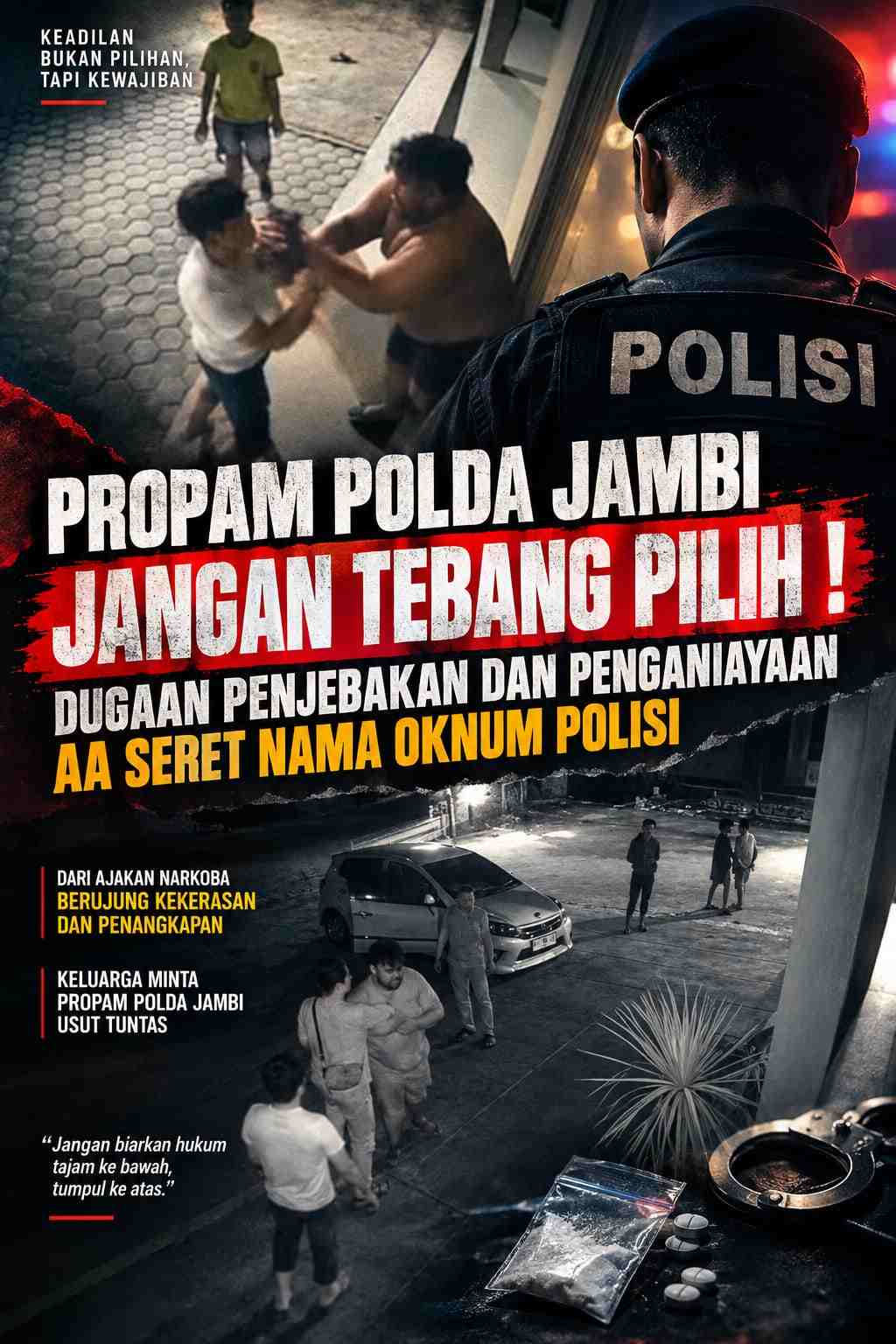 Dugaan Penjebakan dan Penganiayaan oleh Oknum Polisi Dilaporkan ke Propam, Mabes Polri Turun Tangan
